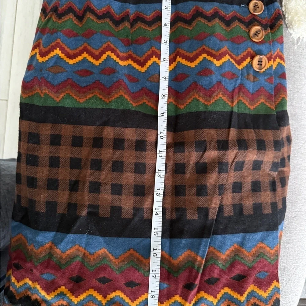 Vintage Breeches Wrap Skirt Aztec Southwestern Bohemian Sz 4 Made In USA